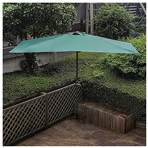 Ombrellone da spiaggia, parasole quadrato in tessuto di poliestere verde da 250 cm con manovella, ombrellone da giardino per piscina da giardino good