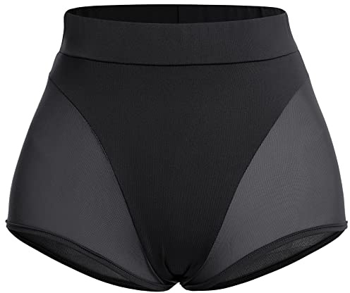 Women's Pole Dance Outfit Rave Shorts See Through Mesh Panties Electric Forest Festival Clothes High Waisted Booty Bottoms Hot Pants Swimsuit Yoga Workout Active Fitness EDM Clubwear Black L