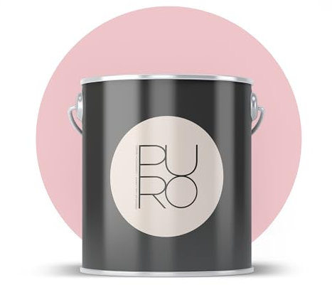 Livingwalls PURO Premium Wandfarbe c2030 - Malerfarbe mit sehr hoher Deckkraft - matte hochwertige Innenfarbe in Pink - 1l