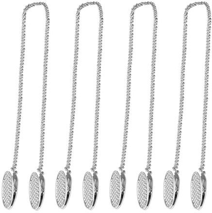 Serviettenkette 4pcs, Metall Serviettenhalter Kette Silber Serviettenkette mit Clips für Männer Frauen Tische Abendessen Zubehör