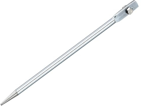 sourcing map Ground Rod Cold Galvanized Grounding Pin 2ft Straight Single Hole Grounding Stake for Antenna Satellite Dish Electric Fence