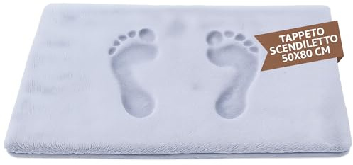 SONIT – Tappeto Scendiletto Carta Da Zucchero 50x80 cm, Morbido per Camera da Letto e Salotto, Antiscivolo Assorbente per Interni, Tappeto Moderno e Lavabile per Uso Quotidiano