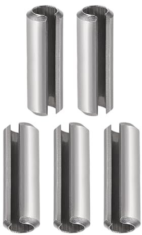 DTGN M8 x 50mm(DxL) Asolato Molla Perno - 5pz - Buono per Casa Macchina Fissaggio - 304 Inossidabile Acciaio Molla Perno Tensione Rullo Perno - Argento