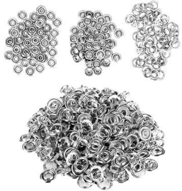 BUUV 50sets 9,5mm Schnalle Knöpfe Metall DIY Druckknopf Klaue Set Hand Druck Zange Niet Schnalle Installation Tool Kit for Kinder Tuch(1Pcs Tool)
