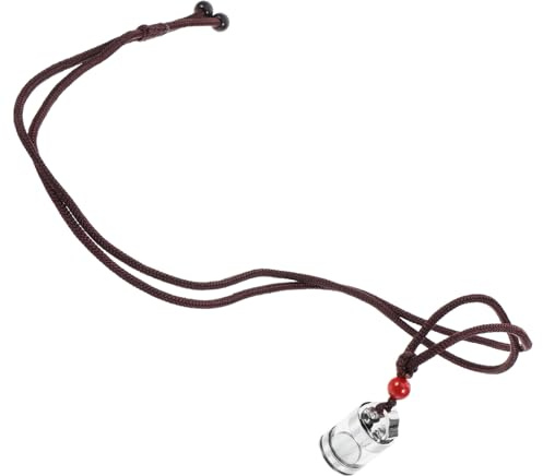 ANDRESLAD Collier Pendentif Flacon Vide En Acier Titane Ouvrable Contenant Amulette Souvenir Pour Homme Femme Bijou À Porter Quotidiennement Ou Offrir En Cadeau