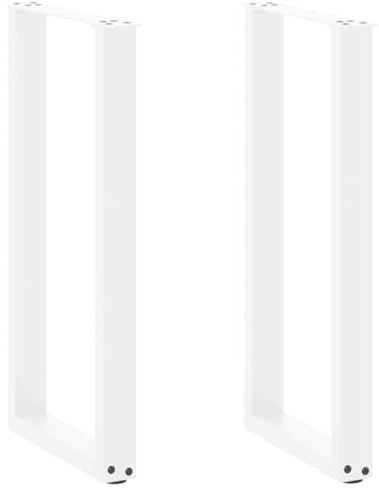 vidaXL Konsolentischbeine U-Form 2 STK. Weiß 38x(72-73) cm Stahl