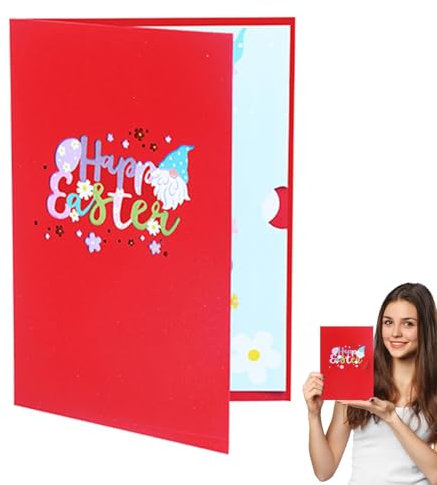 Karten Zum Thema Ostern -Osterkarten Bunte Osterkarten Feiertags-Osterkarten Osterhasen-Pop-up-niedliche Osterkarten Osterkarten-Sets Grußkarten Umschläge Osterhasenkarten -Hasenkarten Frohe