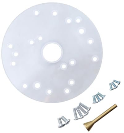Homoyoyo 1set Router Base Plate Acrylic Base for Trimmers Compatible Trim Routers Easy Installation Includes Assorted Screws and Alignment Pin