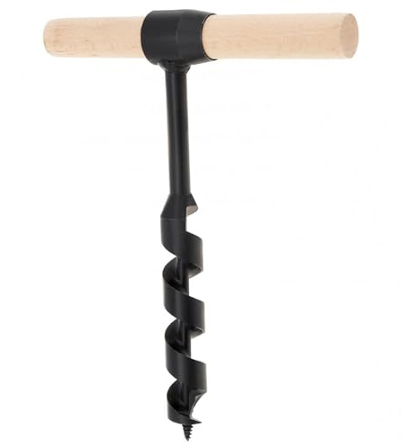 Hand Auger Wood Drill, Carbon Steel Manual Auger Hand Drill Survival Tools Hand Auger Hand Drill Auger Tool for Camping, Outdoor, Hiking and Woodworking Hand Drill