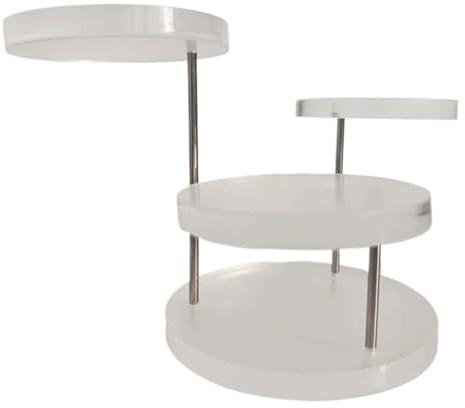 Présentoir à bijoux rond en acrylique 3 couches de haute qualité pour gâteaux, desserts (transparent)