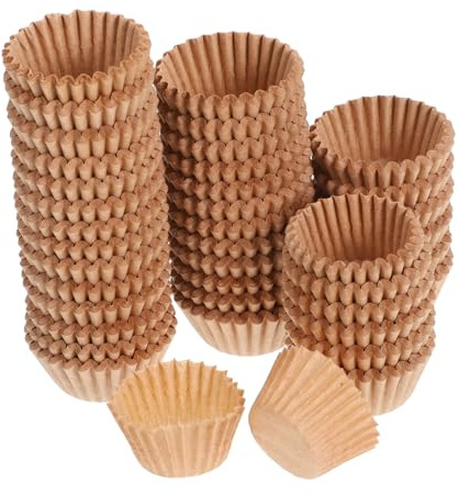 Cabilock Muffin Resistenti e Pratici 1000 Pirottini in Carta Kraft Naturale per Cioccolatini e Cupcake, per Matrimoni e Feste di Compleanno