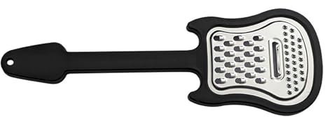 Rallador de queso y alimentos de acero inoxidable resistente con forma de guitarra creativa con diseño de mango ergonómico para un uso fácil