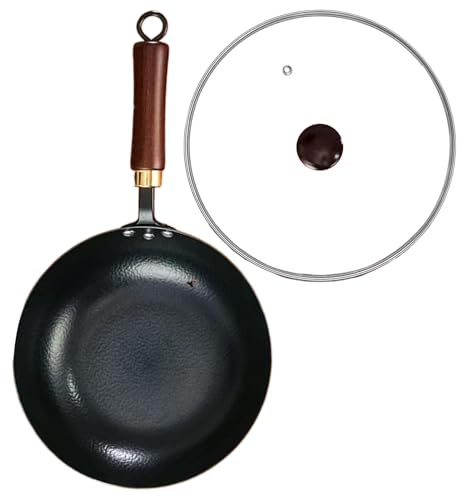 yybng Padella Giapponese,Spessa Pentola In Ferro Senza Rivestimento - Pentola Senza Rivestimento Antiaderente per Induzione Cucina Naturale Casa Ristoranti