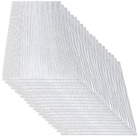 LINGDSWULING Zuschneidbar Uv-beständig Klar Hohlkammerplatten Gewächshaus Platten Stegplatten Platten für Gewächshaus Doppelstegplatten Polycarbonat Transparent(6Pack,4' x 2' x 0.16)