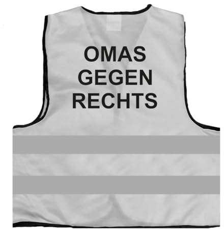 Omas Gegen Rechts schwarzer AufdruckWarnweste BZW. Signalweste ID: 2033