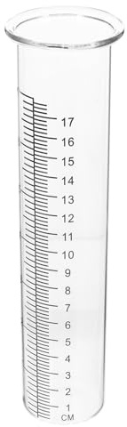 Ersatz Regenmesserrohr aus Glas 17, 8cm, Hochborosilikat, Transparent | Ersatzglas für Regenmesser aus Glas, Regenmesser Wetterstation, Präzise Messung für Garten und Außenbereich