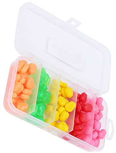 Akozon Ensemble d'Appâts Artificiels-leurre de Pêche à Noyaux Souples de 5 Couleurs, Appâts Flottants pour Carpe, Accessoires de Pêche de Simulation (125 gélules)