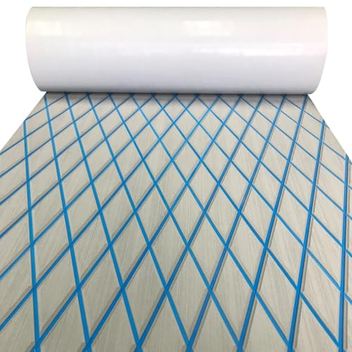 DSFIHJO Pavimentazione per Barche Self-Adhesive1900*700 * 6mm Eva Foam Decking Sheet Pad Anti-Skid Faux Teak Yacht Marine Boat Flooring Mat Accessories Adesivo(Gray Blue)