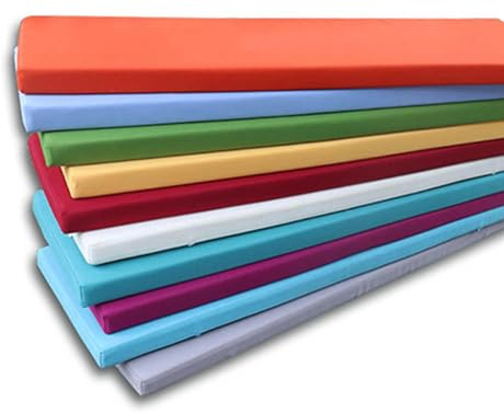 Cuscino impermeabile spesso per panca da giardino, per 2/3 posti, grande, per patio, dondolo e giardino (120 x 45 cm, rosso, comoda imbottitura