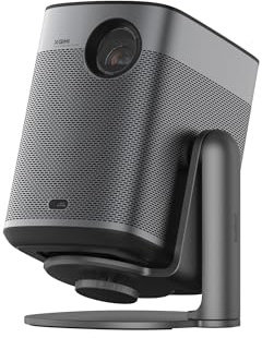 XGIMI Halo+ Proyector 1080P con Soporte multiángulo, Portátil Proyector con 700 Lúmenes ISO, Altavoz Harman Kardon Nativo de 2 * 5W, Android TV 10, Control de Voz, Inteligente Ajuste de Pantalla