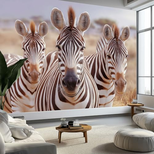 Papel Pintado Panorámico Retro Pradera Animales Caballos Fotomurales Murales de Pared Decoración Póster in Tejido No Tejido Personalizado 3D Para Salón Dormitorio Oficina, 200 x 140 cm, Colorful