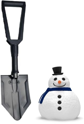 Pesante Pala Da Neve - Manico Ergonomico Pieghevole Attrezzatura Portatile,Pala Da Neve Inverno Per Casa E Giardino,Per Anziani Adulti Adolescenti Donne Uomini Giardino Parcheggio Balcone Giochi