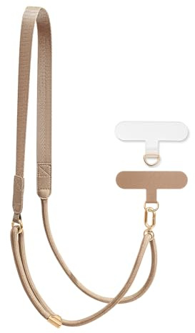 MORSUNBELA Handykette Breit Handyband zum Umhängen Handy Lanyard | 45 bis 65 cm verstellbar, mit Patch, abnehmbar und kompatibel mit den meisten Handyhüllen für Alltag, Reisen und Outdoor
