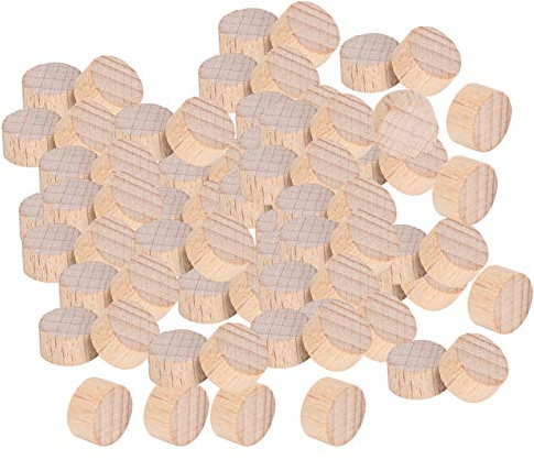 300PCS unvollendete Holzbuchenholzscheibe Holzscheiben Chip-Zubehör für DIY-Dekoration Kunsthandwerk handgeschnitzt(1cm)