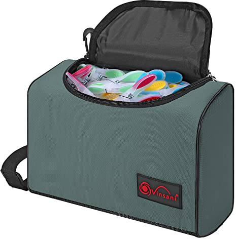 Vinsani Clothes Peg Bag Premium Zipped Waterproof Wearable Peg Storage Organiser Bag with Double Clips, Shoulder/Waist Strap Holds up to 300 Pegs Suitable for Indoor Outdoor Use – Grey