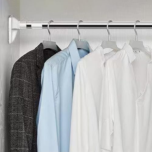 YANBI Schrankrohr Wandgarderobe-Hängestange, Justierbare Ineinanderschiebende Duschfenster-Vorhangstange, Kleiderstangenverlängerungshalter für Das Badezimmer Ohne Bohren (Size : 38-56cm)