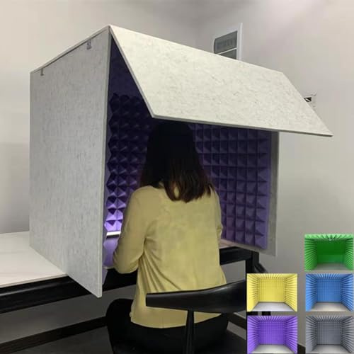 Tragbare Gesangskabine, Vocal Booth Box Akustik Shield, Aufnahmekabine, Soundkabine, Mikrofon-Isolationsschild, Windschutzscheibe, Professional Isolation Shield Recording Mit Absorbierendem Schaum