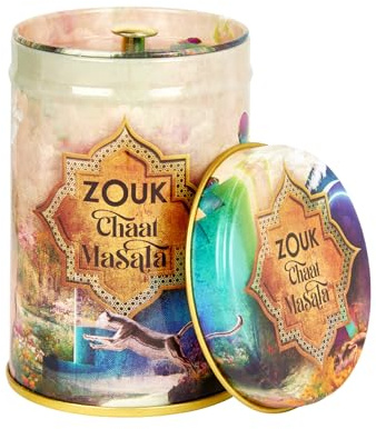 Zouk Chaat Masala Spice Pot, 60g | Authentic Indian Spice Blend, Salty, Tangy & Sweet, For Traditional Chaat or Fruit, Vegan Friendly