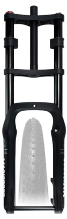 HZXQCVB 20in/26in Fatbike-Gabel 4,0-Reifen Luftgefederte Gabel 1-1/8“ Scheibenbremse Steckachse 15x135mm Federweg 190mm Einstellbare Zugstufe Gabel Für Snow Beach Bike(20IN)