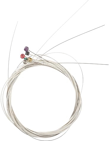 Pack für Gitarrensaiten E-gitarre und Folk Gitarre | Versilbertes Kupfer, 6 Stück Ersatzsaiten, für Anfänger und Profis, Zubehör für Akustische Instrumente