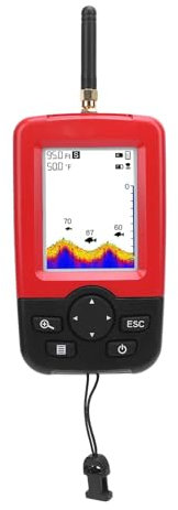Fischfinder Tragbar, Handheld -Tiefenfinder mit Sonarsensor, 2,8 Farb -LED -Display, 2 Bis 148 Fuß Tiefe, Drahtloser Betrieb 100m