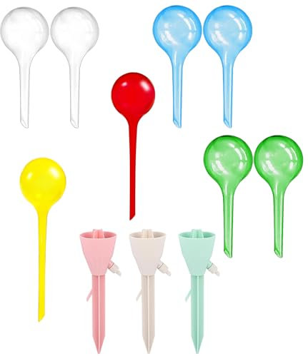 11PCS Self Watering Plant Spikes, Plant Watering Devices, Plant Watering Globes Drip Irrigation Device Self Watering System for Garden Houseplant Plant Pot Bulbs for Indoor Outdoor Plants
