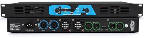Mavdecll 1U Digital Power Amplifier, 400W*2 Professional Post-stage Amplifier, Dual-Channel Independent Output, with 2 Cooling Fans, LED Indicators, for KTV, Stage Performances