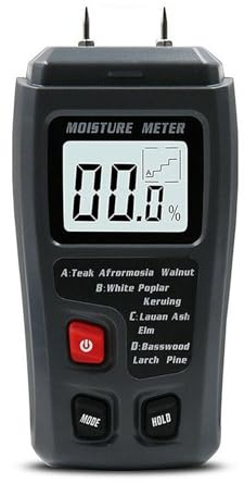Misuratore di umidità - Misuratore di umidità del legno, rilevatore di umiditàa digitale | Rilevatore di digitale di tipo pin accurato, igrometro LCD per legna da ardere in legno di materiali d