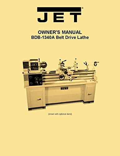 JET BDB-1340A Metal Lathe 321360A Owner's Manual, Paper Comb Bound