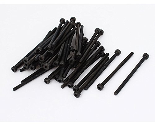 sourcing map 50 Stück Zylinderkopfschrauben M3 x 50mm Innensechskantschraube, Zylinderkopf, Stahllegierung, Maschinenschraube, Schwarz | Innensechskantschraube, Zylinderkopf, Stahllegierung, Maschinenschraube