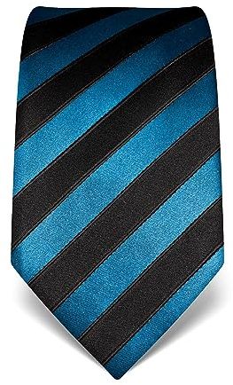 Vincenzo Boretti Herren Krawatte reine Seide gestreift edel Männer-Design zum Hemd mit Anzug für Business Hochzeit 8 cm schmal/breit