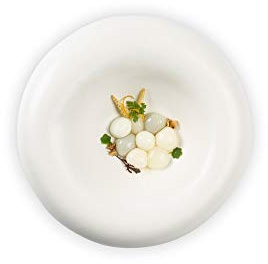 100%Chef Piatto Dune (Bianco opaco XL - Ø 27 x 7 cm)