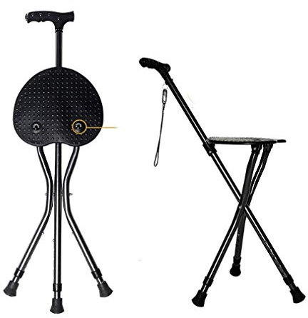Walking Stick SEAT Old People Klappstuhl Hocker mit Stuhlfunktion Gehhilfen Sitzstange