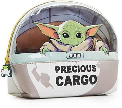 Disney Kosmetiktasche Damen Teenager, Kulturtasche Klein mit Reißverschluss, Kulturbeutel für Reise Zubehör, Stitch Baby Yoda, Geschenke für Frauen