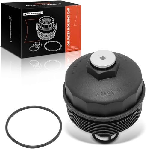 A-Premium Oil Filter Housing Cap Assembly Compatible with Volkswagen Jetta 1996-2002, Passat 1996-1997, Golf 1997-2001, Touareg, EuroVan & Audi Q7, A8 Quattro, S8 & Porsche Cayenne, # 021115433E