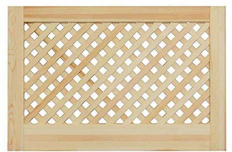 ben+camilla.com Gittertür 39,5 x 59,4 cm | Hochwertige Kiefer Massivholztüren - unbehandelt für Schrank- & Möbelbau oder Heizungsverkleidung