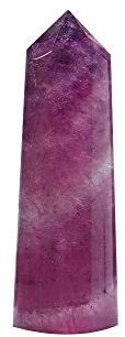 Youther Piedra Preciosa de energía Natural, Columna Redonda de fluorita Rosa y púrpura, espécimen Mineral, Punto de Cristal, Cuarzo, meditación, decoración del hogar, diam2.4,2.8cm