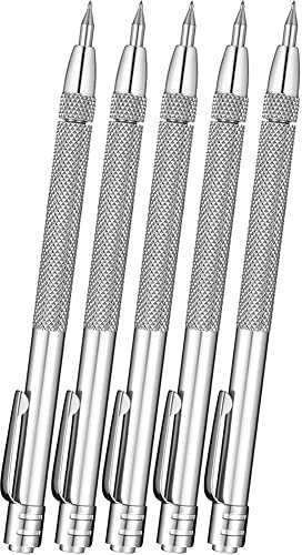 Pitxsgsia 5 Pack Tungsten Carbide Scriber Diamond Liner with Magnet,Universal Aluminum Engraving Pen for Glass/Ceramics/Metal Sheet