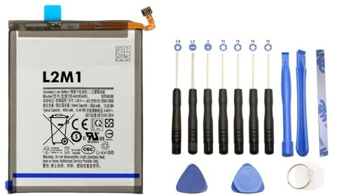 L2M1 Batterie EB-BA505ABU pour Samsung Galaxy A50 SM-A505 SM-A505F SM-A505F/DS SM-A505FN SM-A505FN/DS 4000mAh 15.40Wh 3.85V avec kit d'outils tournevis démontage montage