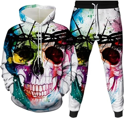 hiegi Tuta da allenamento da uomo, tuta da jogging, tuta sportiva, jogging, felpa e pantaloni, XL
